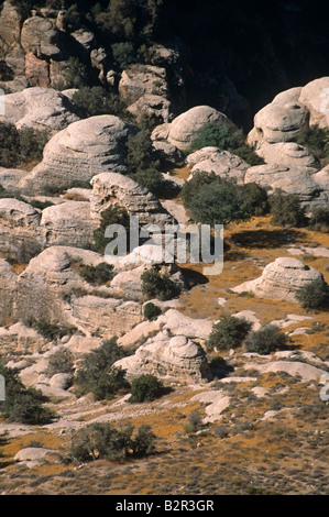 Parc national de Dana en Jordanie. Banque D'Images