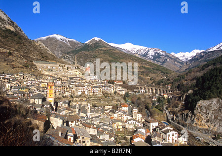 Petit village de Tende vallée de la Roya Alpes-Maritimes 06 parc national du Mercantour Paca France Europe Banque D'Images