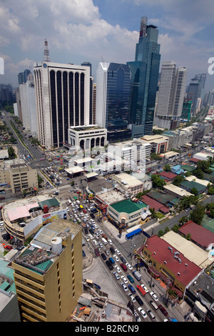 Une vue de la ville de Makati, Metro Manila, Philippines. Banque D'Images