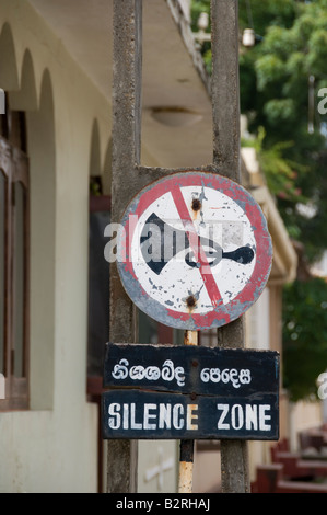 Zone de silence en signe fort de Galle, Sri Lanka Banque D'Images