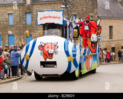 Tour de France 2008 La vache qui rit fromage caravane publicitaire France Europe Banque D'Images