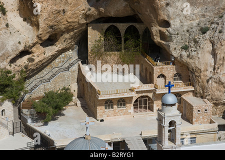 Couvent Saint Tekla et cave à Maaloula en Syrie Banque D'Images