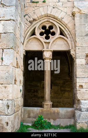 Fenêtre dans un couloir voûté au Crak Des Chevaliers ou Al Hosn château des Croisés en Syrie Banque D'Images