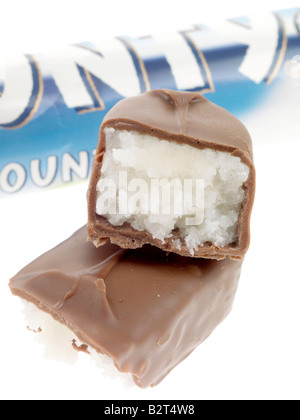 Barre de chocolat bounty Banque D'Images