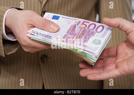 Transférer de l'argent-notes Banque D'Images