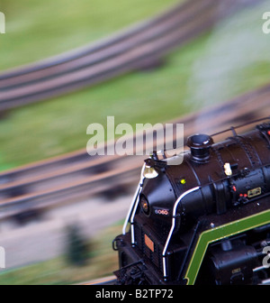 Train à vapeur moteur railorad Banque D'Images