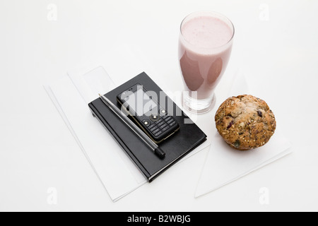Petit-déjeuner de travail Banque D'Images