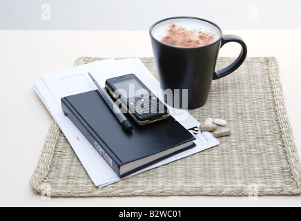 Un petit-déjeuner de travail Banque D'Images