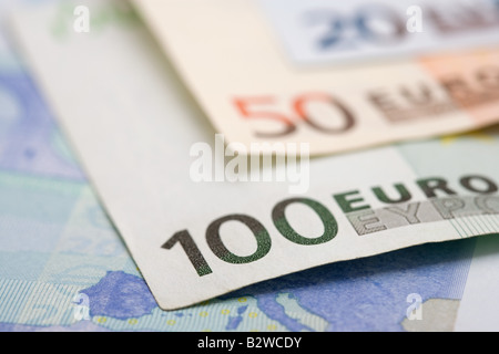 Billets en euros Banque D'Images