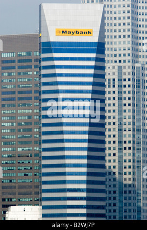 Financial District et Maybank Building Singapour Banque D'Images