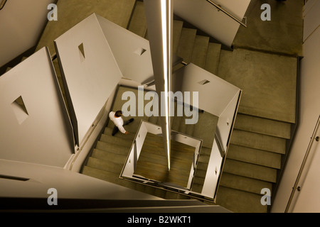 Escalier, Institute of Contemporary Art, Boston, Massachusetts, USA Banque D'Images