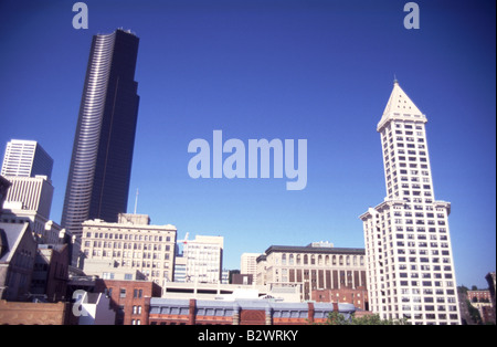 Smith Tower Pioneer Square Seattle Washington plus vieux gratte-ciel dans la ville Banque D'Images