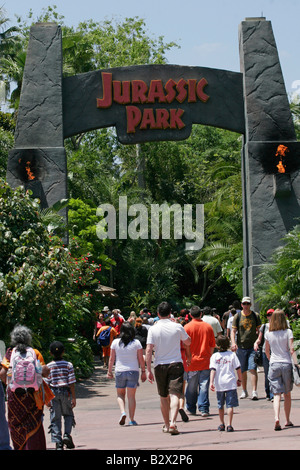 Pylônes Universal Jurassic Park Banque D'Images