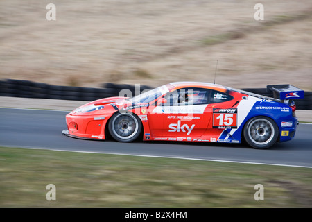 Ferrari 430 GT3 Michael Cullen Marco Mapelli CR Scuderia à Avon Tyres British GT Championship 2008 Fife Knockhill en Ecosse Banque D'Images