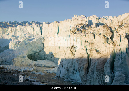 La fonte des glaces sur le glacier au Groenland que Russell est receeding due au réchauffement climatique Banque D'Images