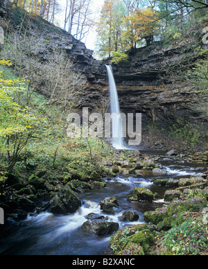 Hardraw Force cascade dans Wensleydale North Yorkshire Dales National Park en Angleterre Banque D'Images