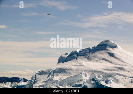 Le glacier Sermeq Kujalleq Jacobshavn ou draine 7 % de l'inlandsis du Groenland Banque D'Images