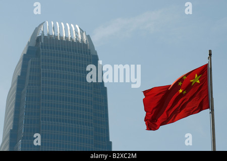 Drapeau de la Chine, Hong Kong Banque D'Images