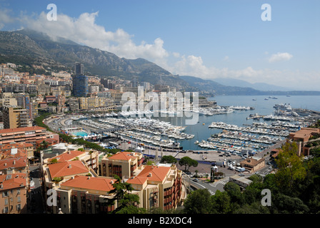 Aeiral vue sur le port de Monaco Banque D'Images