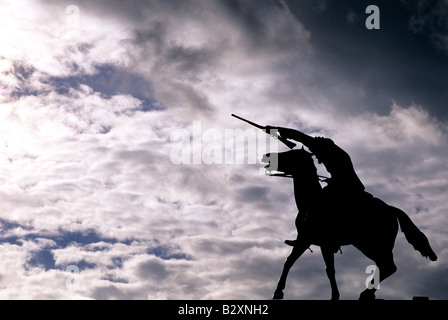 Statue de Buffalo Bill Cody, Wyoming, USA, Banque D'Images