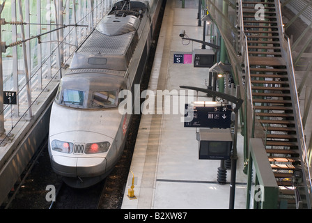 TGV en gare de Lille Flandres gare Lille France Banque D'Images