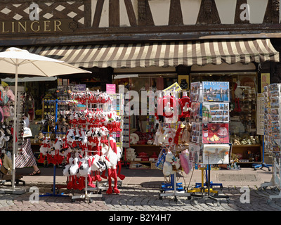 Boutique de souvenirs touristiques STRASBOURG ALSACE FRANCE Banque D'Images