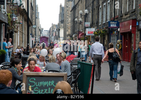 Déjeuner Al Fresco, Rose Street, Édimbourg, Écosse Banque D'Images