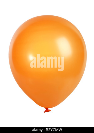 Portrait d'un ballon orange isolé sur fond blanc XXL file photo avec un appareil photo 21 mégapixels haute résolution Banque D'Images