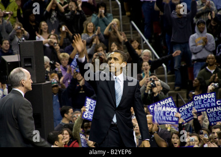 La présidence Barack Obama visite Seattle. Banque D'Images