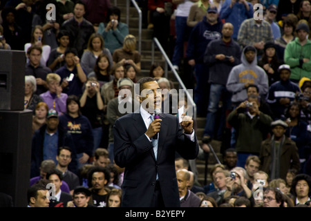 La présidence Barack Obama visite Seattle. Banque D'Images