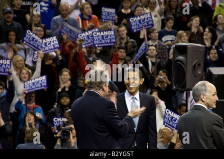 La présidence Barack Obama visite Seattle. Banque D'Images