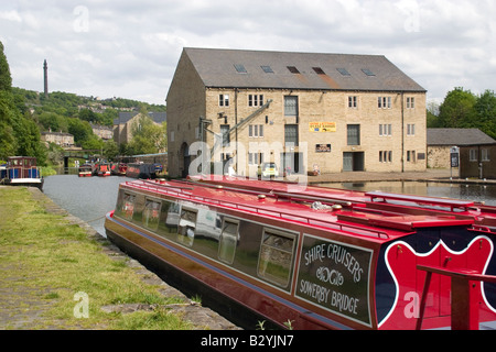 Le quai, Sowerby Bridge, West Yorkshire, Royaume-Uni Banque D'Images