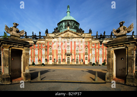 Nouveau Palais (1763-1769)Park Schloss, château de Sanssouci, le château de Sanssouci, Potsdam, Brandebourg, Allemagne, Europe, Unesco Banque D'Images