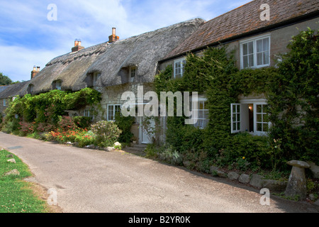 Winkle Street Cottages, de Calbourne, île de Wight, Royaume-Uni Banque D'Images