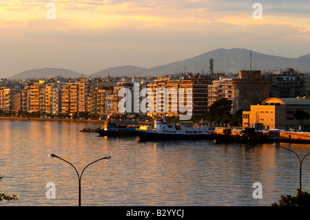 Le front de mer. Thessalonique, Macédoine, Grèce Banque D'Images