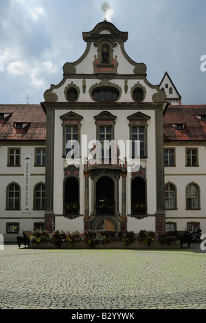 Cour intérieure de l'ancienne abbaye de Saint Mang à Fussen Bavière Allemagne Banque D'Images