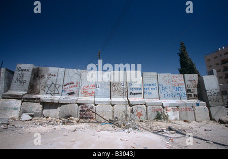 Graffiti sur mur de Cisjordanie, Palestine. Banque D'Images