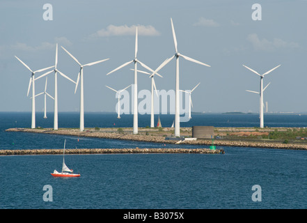 Éoliennes Copenhague Banque D'Images