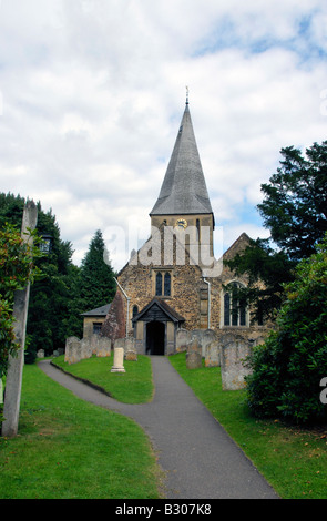 Eglise de Saint James,Shere de l'entrée. Banque D'Images