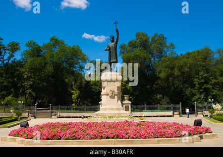 Statue de Stefan cel Mare à Chisinau Moldova Europe Banque D'Images