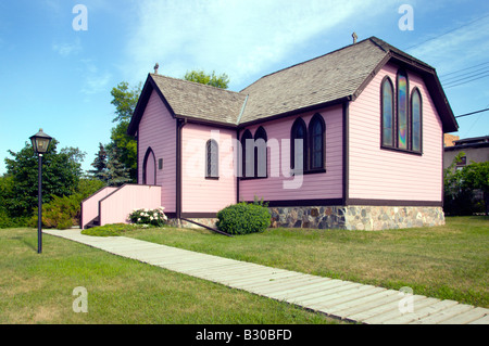 La prune d'un musée de l'Église Patrimoine Souris autrefois l'église anglicane St Lukes à Souris Manitoba Canada Banque D'Images