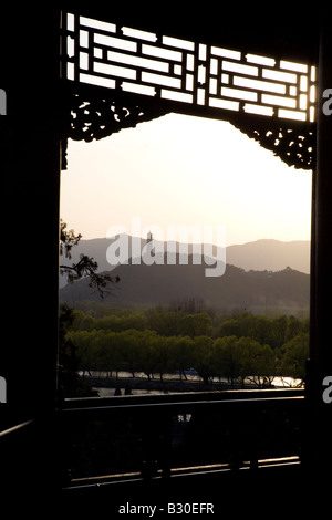 Vue sur le parc des Collines parfumées à la pagode, Beijing Banque D'Images