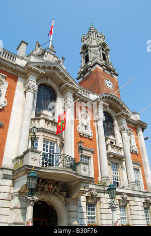 Hôtel de Ville de Colchester, High Street, Colchester, Essex, Angleterre, Royaume-Uni Banque D'Images