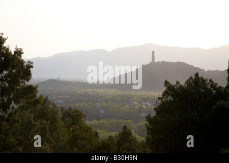 Vue sur le parc des Collines parfumées à la pagode, Beijing Banque D'Images