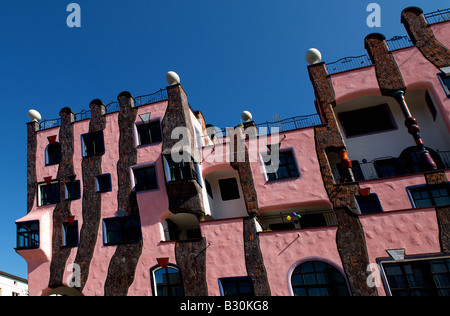 La Citadelle verte conçu par Friedensreich Hundertwasser, Magdeburg, Allemagne Banque D'Images