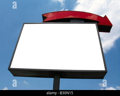 Blank sign publicité sky Banque D'Images