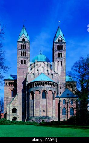 La cathédrale de Speyer, vues de l'est fin Banque D'Images