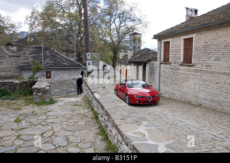 L'Épire Grèce Zagororia Megalo Papigko villages Big Papigko situé dans le Parc National de Vikos Aoos Banque D'Images