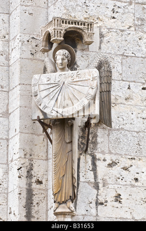 Détail de la Cathédrale Notre Dame de Chartres en France Banque D'Images