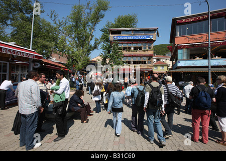 TUR Turquie Istanbul Anadolu Kavagi Bosphore au village Banque D'Images